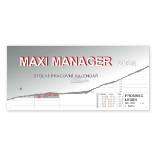 15 ks MAXI MANAGER 2025 stolní kalendář, 32x17,5 cm